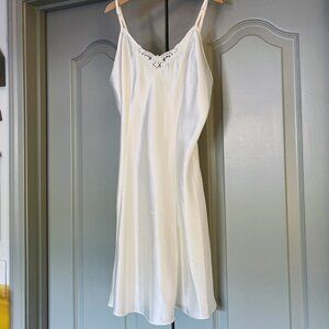 ✨ Morgan Taylor Intimates Ivory Satin Lace Slip Dress | Small | Y2K-Inspired ✨